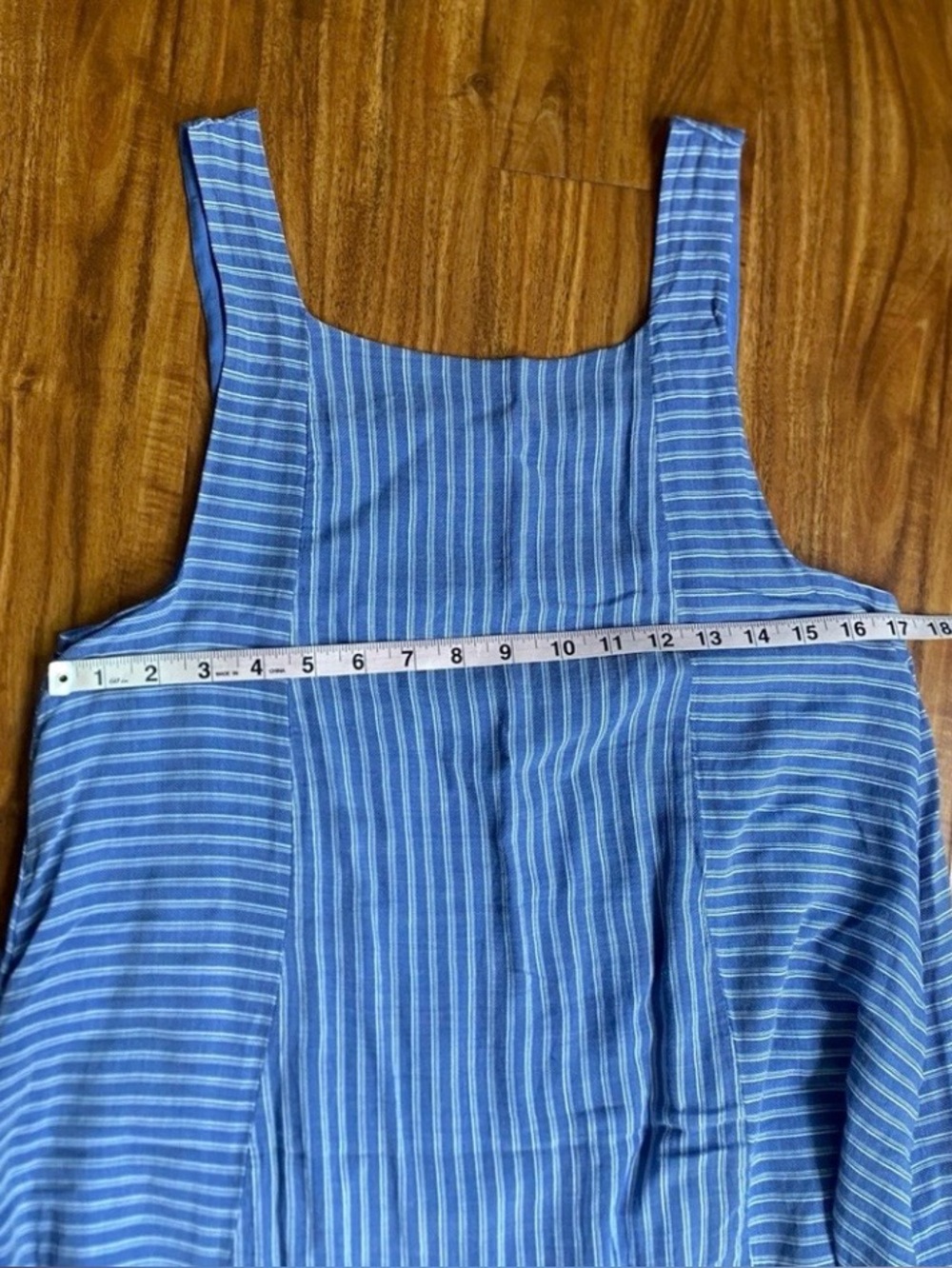 Anthropologie Holding Horses Women's Blue White Gauzy Striped Apron Dress Size S - Picture 13 of 14